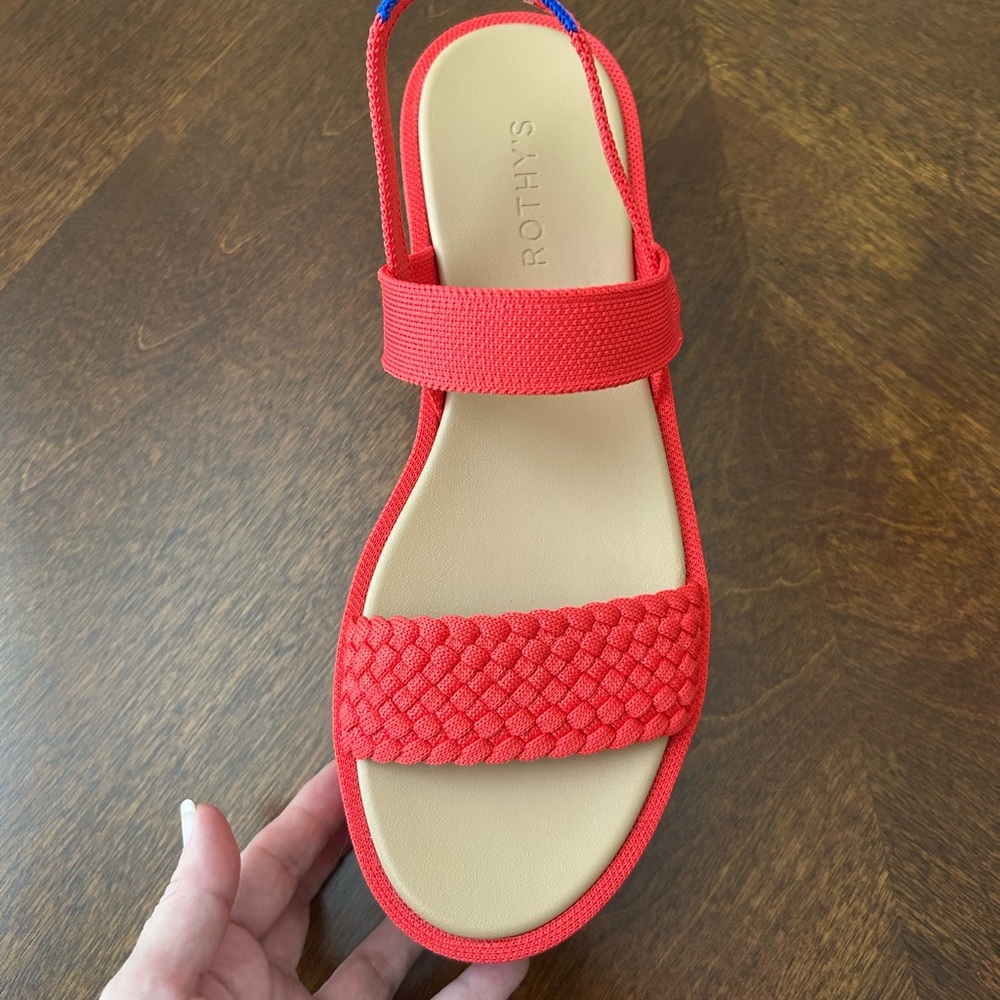 Rothy’s Stylish Red Platform Sandals - Picture 5 of 10
